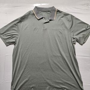 Nike Golf Dri Fit Polo Shirt Green Men’s XL Standard Fit Soft Comfortable